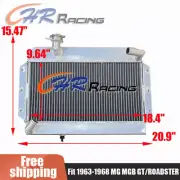 ALUMINUM ALLOY RADIATOR SIDE-FILL FOR MG MGB GT/ROADSTER 1963-1968 64 65 67 (for: MG)