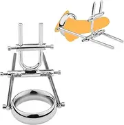 SAHOOSAFETY Stainless steel testicle ring scrotum pendant adjustable penis ring CBT erotic ball stretcher bondage testicle stretching penis enlargement trainer sex toy for men