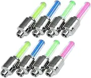 KOMBIUDA Led Lighted Fluorescent Cores Bike Plug Cycle Lights 8 Pack for Enhanced Visibility Style