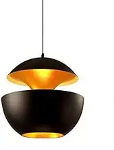35cm Modern Home Office Restaurant Pendant Lamp LED Chandelier Ceiling Hanging Light in Black