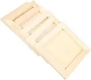HAPINARY 12x12cm Boys and Girls Art Frame Painting Clay Frames Wooden DIY Craft Safe Practical Boys and Girls DIY