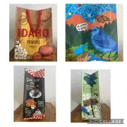 TRADER JOE'S REUSABLE BAG IDAHO STATE POTATOES GROCERY TOTE SHOPPER COLLECTIBLE