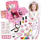 48pcs Princess Jewelry Toy Set Girls Makeup Kit Kids Make Up For Kids EMB