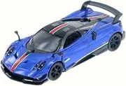 2016 Pagani Huayra BC with Decals Hard Top, Blue/Red Stripe - Kinsmart 5400DF - 1/38 Scale Diecast Model Toy Car ( but NO Box)