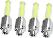 Bicycle Valve Light Tire Lights Rechargeable Light Scooter Headlamps Wheels Bike Tire Bike Valve Wheel Light Tire Caps Tire Valve Cap Lamp Hub Light Car Stainless Steel Green