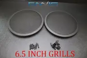 (2) 6.5 INCH STEEL SPEAKER SUB SUBWOOFER GRILL FINE MESH W/ CLIPS SCREWS GT-6.5