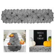 Horror Spiderweb Lace Tablecloth Table Runner for Halloween Party Dining Decors