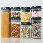 Bulk Food Storage Containers Airtight Jars Capacity Organizers 7pcs Bpa-free