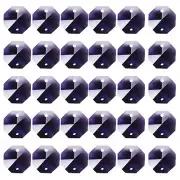 30 Pack K9 Crystal Octagon Beads 2 Holes 14mm Chandelier Prisms Dark Purple