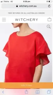witchery ruffle top brand new with tags size 8