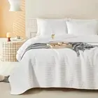 White Quilt Sets King Size, Cooling Summer Quilt for Hot Sleeper, Soft Lightw...