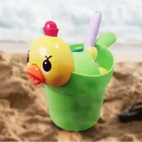 在飛比找PChome24h購物優惠-【GCT玩具嚴選】小鴨軟膠沙灘桶組