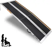 gardhom Wheelchair Ramps for Home 6FT,183 * 74cm Portable Ramps for Wheelchairs,Handicap Ramp,Aluminum Foldable Wheelchair ramp for Home