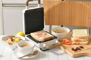 【Roommi】好簡單三明治機+圓寶寶手動式料理機/鮭魚粉