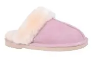 GROSBY Doe Womens Moccasin Sheepskin Slipper UGG Scuff Slip On Moccasins Ladies