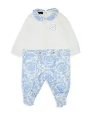 Versace Unisex Barocco Jersey Footie - Baby