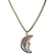 KIRKS FOLLY GODDESS MOON SHADOW ROSE GOLD CORD NECKLACE