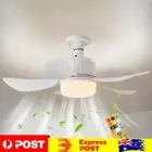 Socket Fan Light E27 Base LED Small Ceiling Fan Light (Yellow Remote Control)
