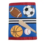 Stephen Joseph Kids Trifold Wallet Sports Football Baseball Soccer Basketball