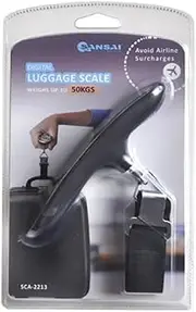 [Sansai] Electronic Digital Portable Luggage Scale 50KG Travel Hanging Weight BLK