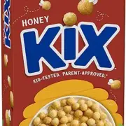 Honey Kix Whole Grain Breakfast Cereal, Lightly Sweetened Corn Cereal, Family Si
