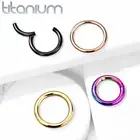 Implant Grade Titanium Hinged Hoop Segment Ring Ear Cartilage Septum Tragus