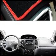 [SAHAJE] Sun Shade Protect Carpet Anti-Glare for Geely MK I 2006-2013 Center Console Protector Carpet Dashmat Reduce Sun Shade 2012 2011 Car Auto Inner Dashboard Cover (Color : Red LHD)