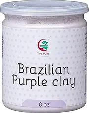 Brazilian Purple clay 8oz | Soap Making Clay, Face Mask Clay, Clay Face Pack for Sensitive Skin | Natural Purple Clay Powder for Soap Making | by Yogi's Gift ®