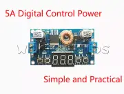 5A Digital Control Power Supply DC-DC Step-Down Charge Module LED Voltmeter New