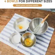 YANXUAN Stainless Steel Mixing Bowls - Set of 4 Nesting Bowls for Space Saving