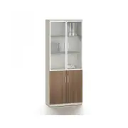 Modern Furniture ANDERSON 2 Door Display Unit 80cm - Hazelnut & Beige