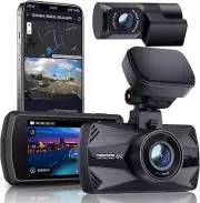 Yeecore 4K Dual Dash Cam 5G Wifi GPS, Real 4K+HDR 1080P Dash Cam Front and Rear,