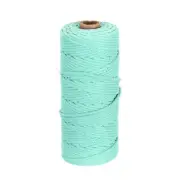 3mm x 109 Yard Light Blue Cotton Macrame Rope, 2 Strands Twisted Cotton Cord