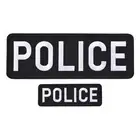 Police Patch with Hook and Loop for Police Vest Clothes Backpacks Hats White