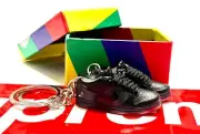3D SB Dunk Low Staple Black Pigeon Sneaker Keychains Pair Box mini gift