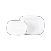 Argon Tableware 2pc White Enamel Pie Dishes Set - 2 Sizes
