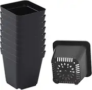 Seedling Pots Seedling Starter Pots Reusable Seedling Cups Nursery Pots Seed Starter Set Vegetable and Fruit Pots Reusable Seedling Pots with Drain Pack of 50 Square Seedlings