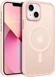 GaoBao Strong Magnetic for iPhone 13 Mini Case, Slim Fit iPhone 13 Mini Phone Case [Compatible with MagSafe] Classic Shockproof Translucent Matte Protective Cover Case for iPhone 13 Mini 5.4", Pink