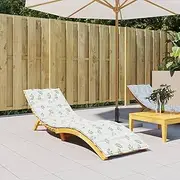Oxford Leaf Pattern Sun Lounger Cushion Seat with Garden Furniture Decor