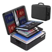 5200°F Fireproof Document Bag with Lock,Upgraded Heat Insulated Black