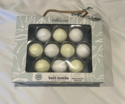 *NEW* TheraWell Calming Coconut Bath Bombs ~ 10 fizzies lot bundle set
