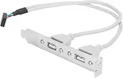 XUMIUZIY USB Networking Adapter, USB2.0, 2 Ports Rear Panel Cable, Non Install Driver, Carry Store Use Easily, Computrer Chassis Extension,C0508