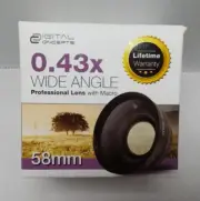 Digital Concepts Camera Lens .43X 58mm Screw, Wide Angle Lens, Macro, Vivitar...