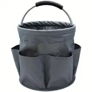 Folding Basket with Handles, Portable Picnic Baskets, Outdoor Beach Baskets, Garden Picking Baskets, Collapsible Bathroom Storage Baskets (Gray)