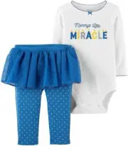 Carter's Hanukkah Outfit For Girls Bodysuit & Tutu Pant Set 12 Month New