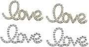 Jewelry Diy Accessories 4pcs Rhinestone Diy Charm Material for Decorations