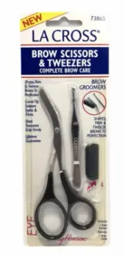 LA Cross Sally Hansen Brow Scissors & Tweezers Complete Brow Care New (73865)