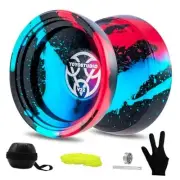Yoyo V22 - Trick Yoyo Professional Responsive Yoyo for Kids 8-12 Black Blue Red