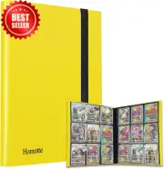 Trading Card Binder 9-Pocket 360 Card Holder Book TCG, Side-Loading, Yellow