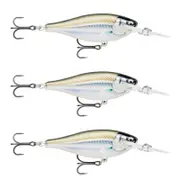 3x Rapala 5.5cm Shad Rap Elite (Floating) Fishing Lures -Gilded Mangrove Minnow